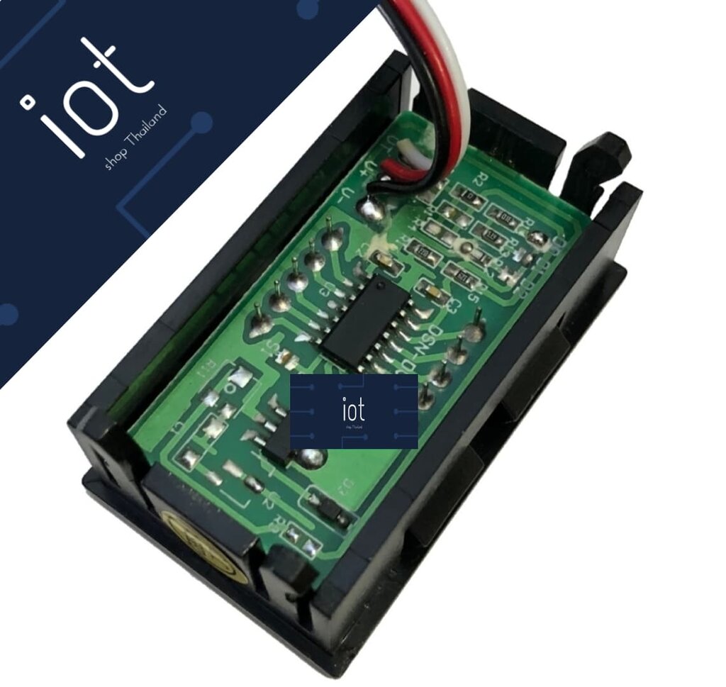 LED Digital Voltmeter DC 0-30V ขนาด 0.56 นิ้ว สีฟ้า