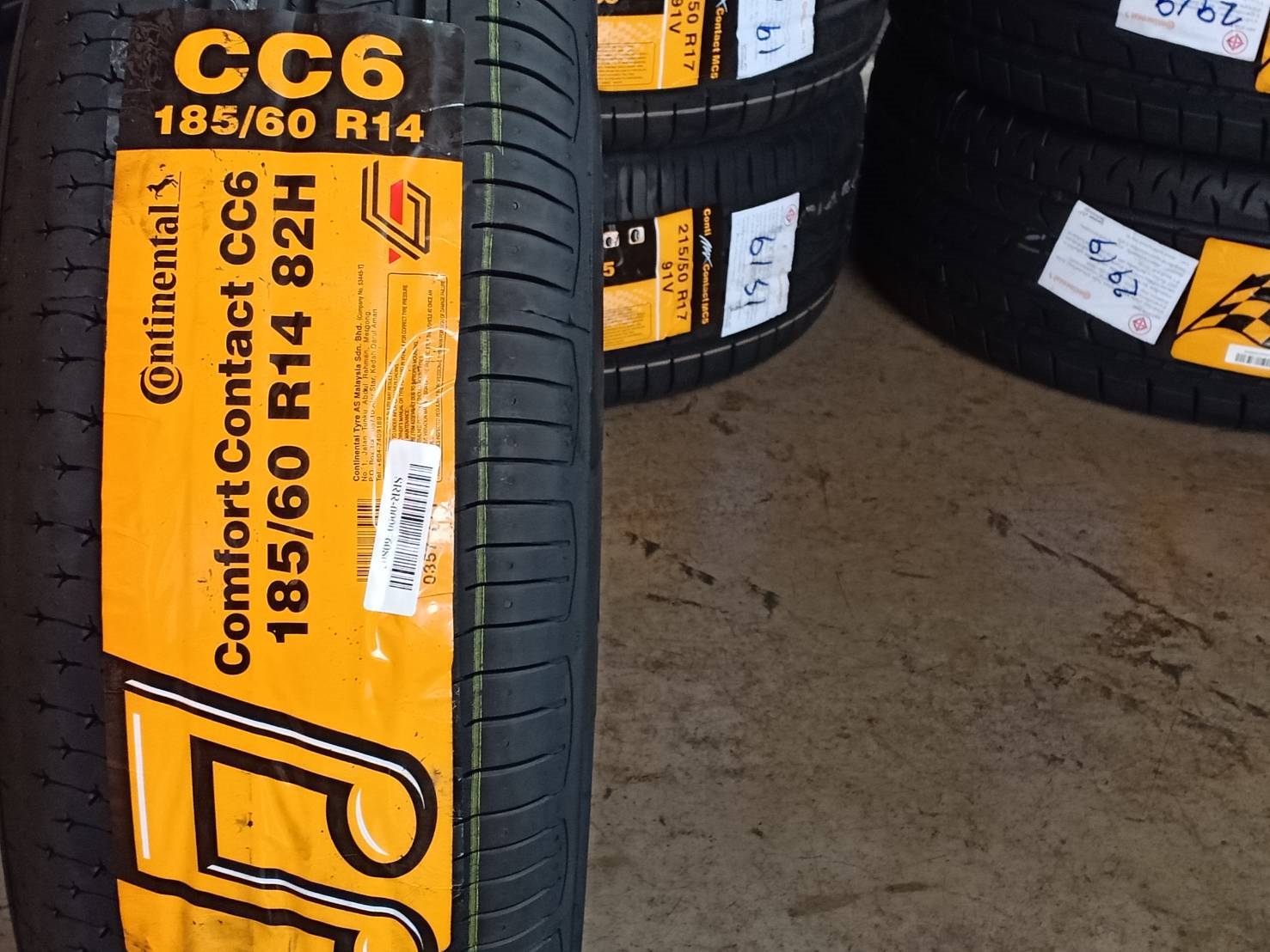 CONTINENTAL CC6 185/60-14 ปี19 ราคาพิเศษ