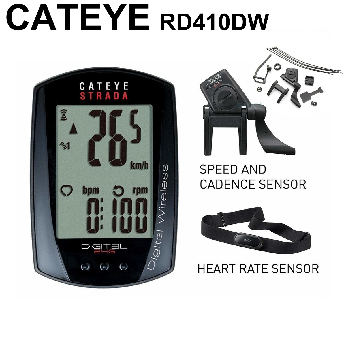 ไมล์ วัดรอบขา ไร้สาย CATEYE CC-RD410DW