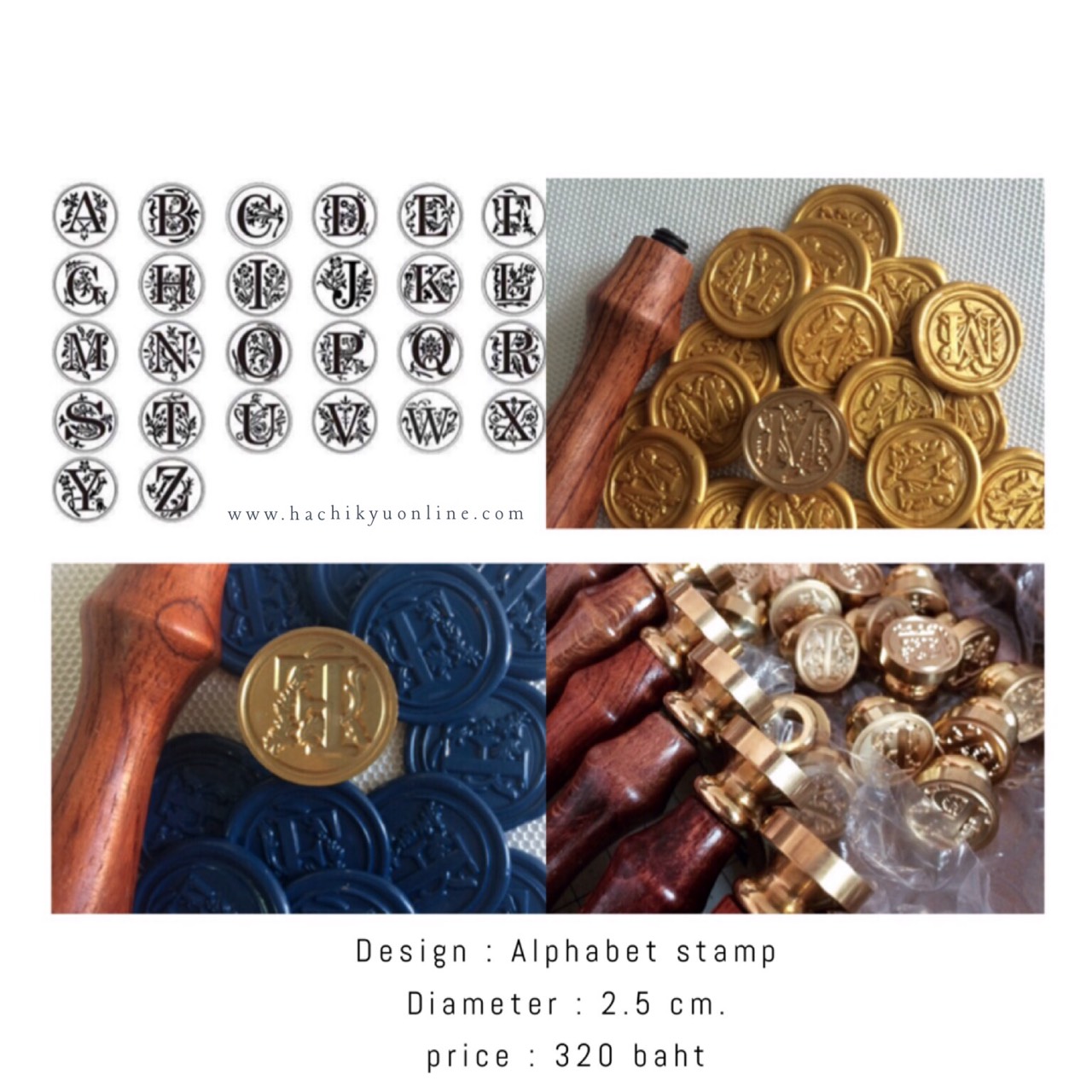 Alphabet Stamp (A-Z) Round shape