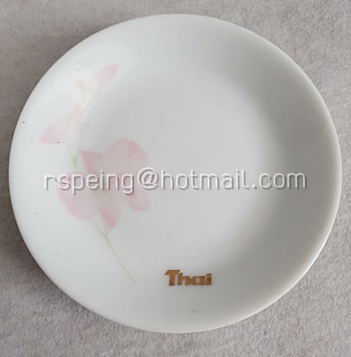 แก้วชากาแฟ และจานรองแก้ว Noritake ลายกล้วยไม้ การบินไทย (ขายคู่)