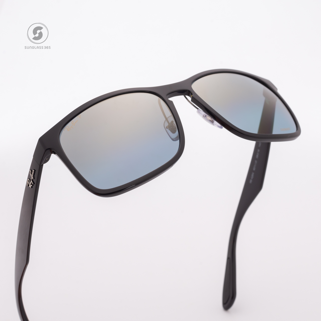 Ray-Ban RB4264 601/J0 Black Chomance Polarized Blue Mirror Gold Gradient