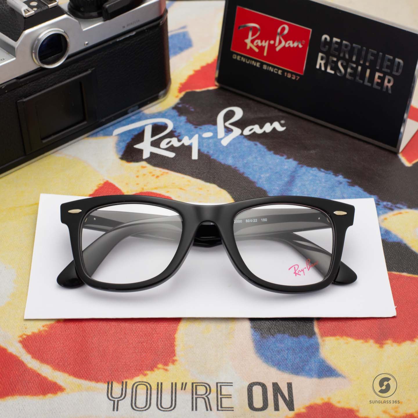 Ray Ban RX5121F Black 2000 Wayfarer Eyeglasses 50mm