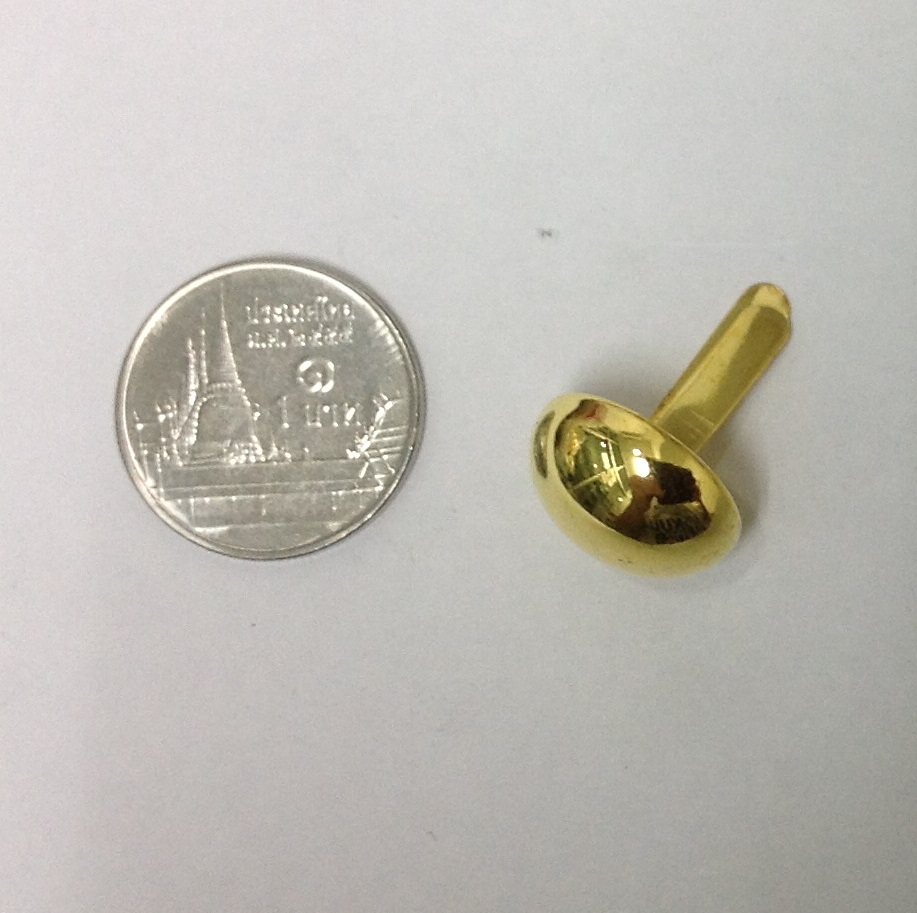 หมุดกลม12mm ทอง