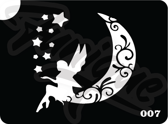 SET 4 Stencil บล็อกสติกเกอร์ รอยสักกากเพชร เพ้นท์กากเพชร กลิตเตอร์ Funique สติ๊กเกอร์ แบบลาย DIY งานประดิษฐ์