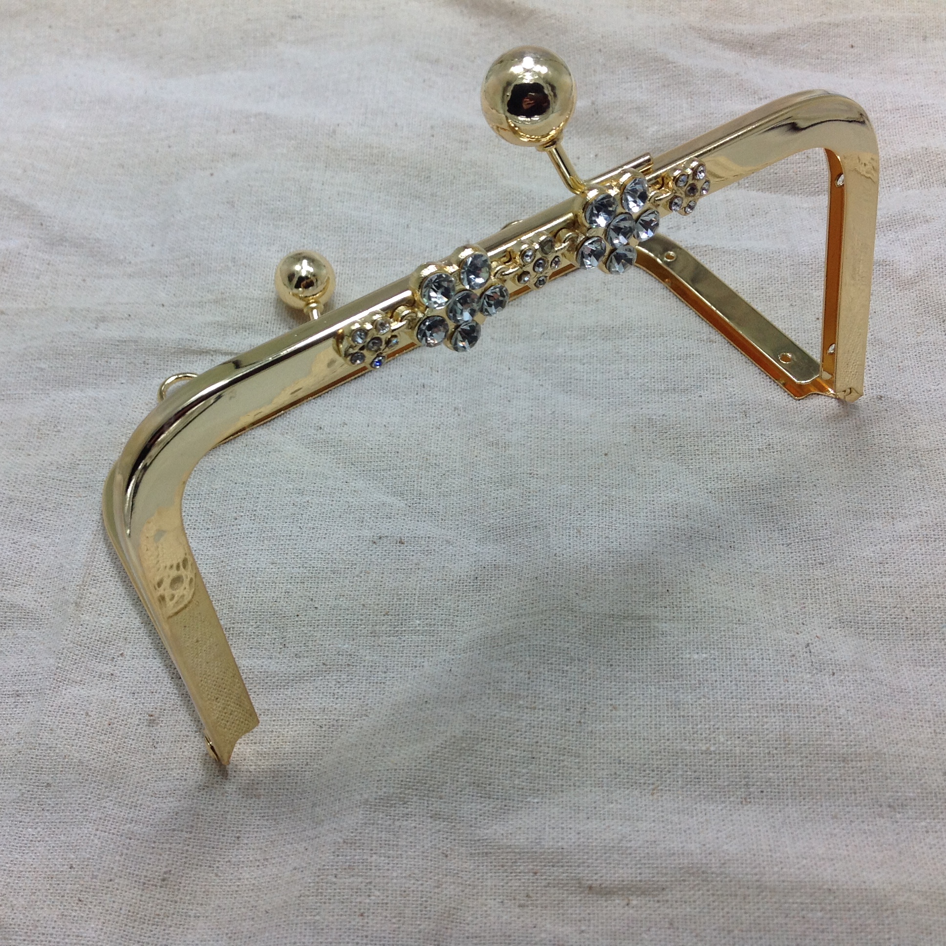 ปากกระเป๋าปิ๊กแป๊กดอกไม้6นิ้ว ทอง