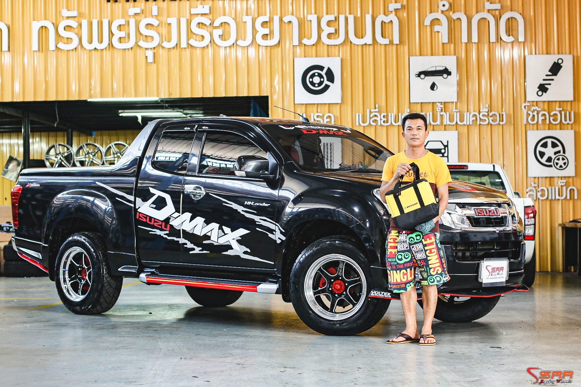 LENSO D-1SF ขอบ18 ล้อแท้ ล้อกว้าง9.5/10.5 offset+25/30 PCD 6x139.7