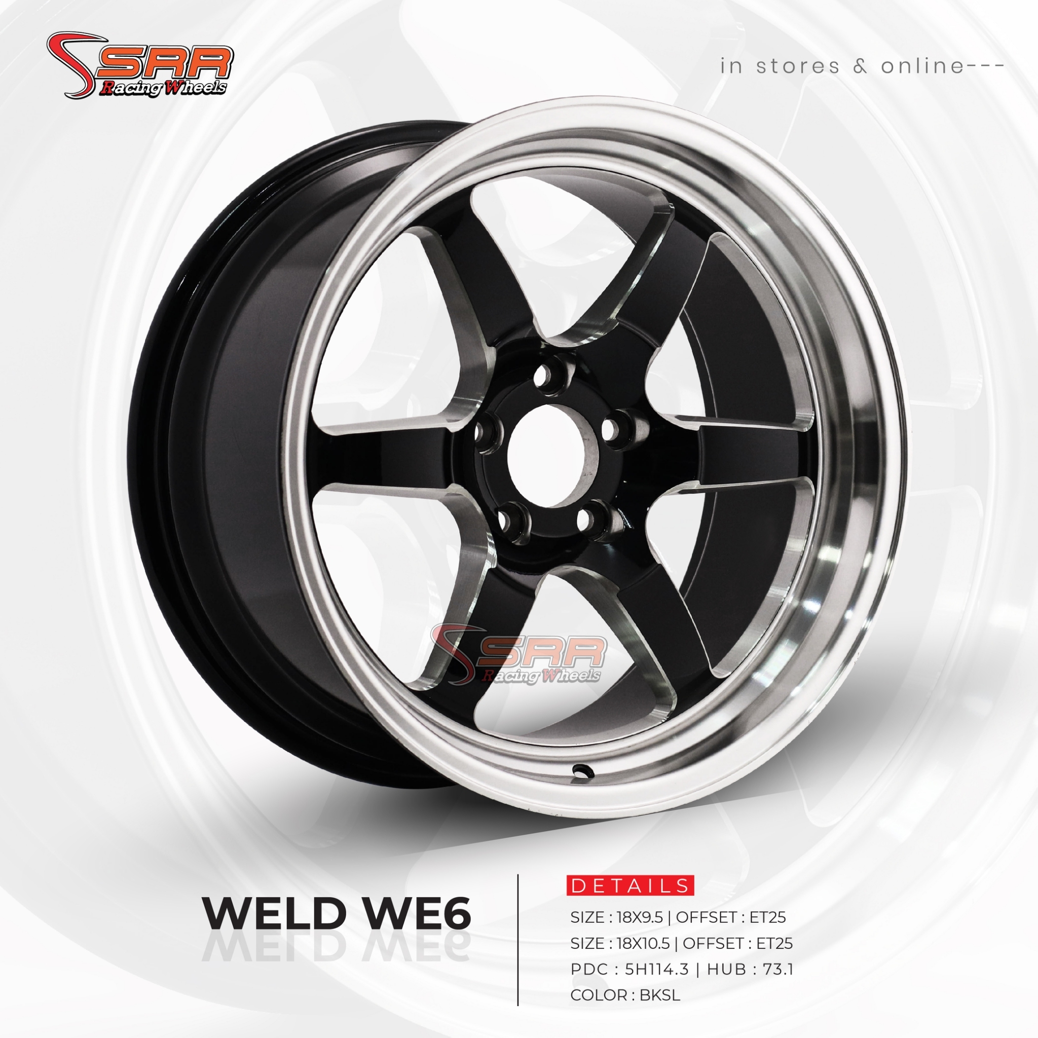 WELD WE6 ล้อแม็กซ์ ใหม่ ขอบ 18