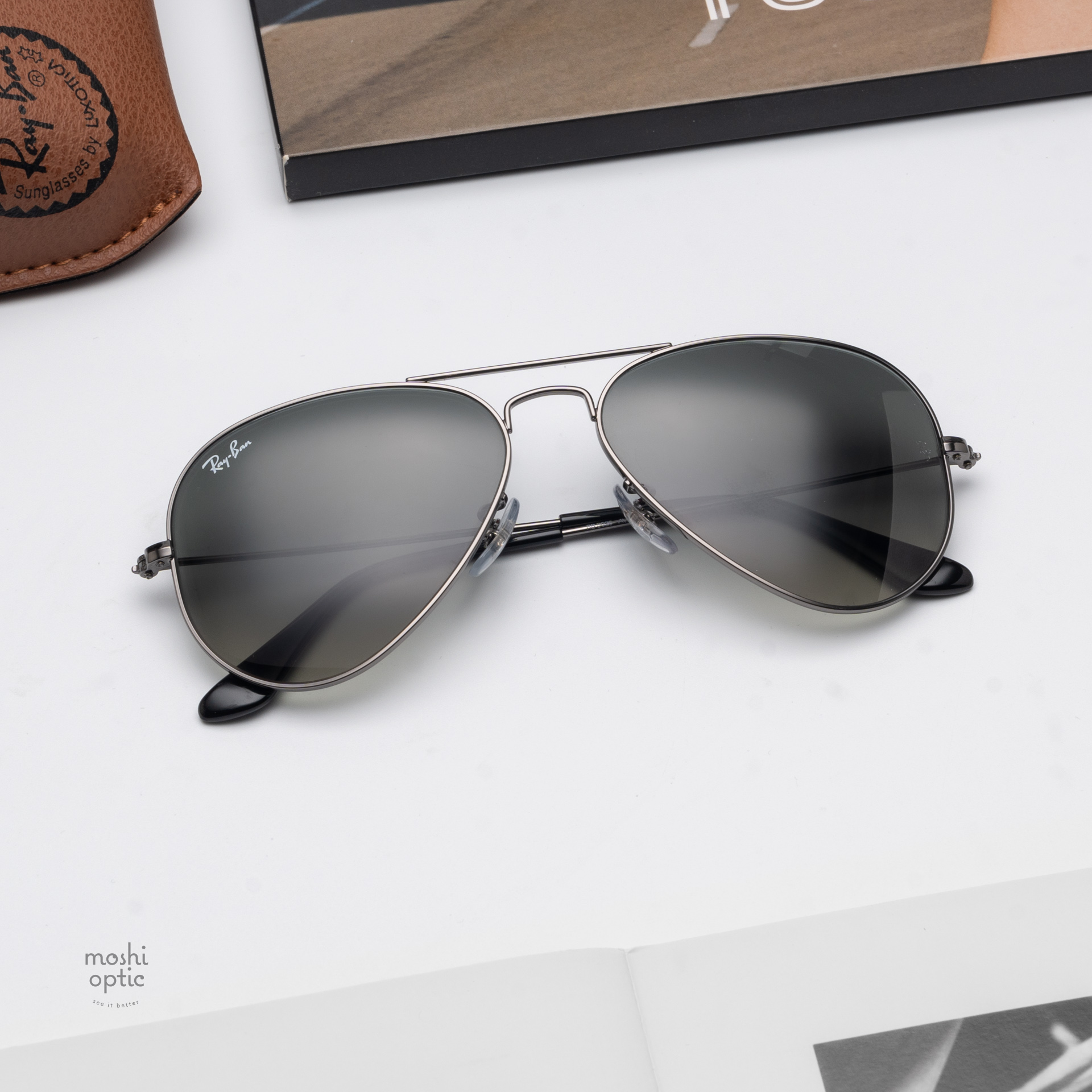 Ray Ban Aviator RB3025 004/71 Gunmetal Grey Gradient