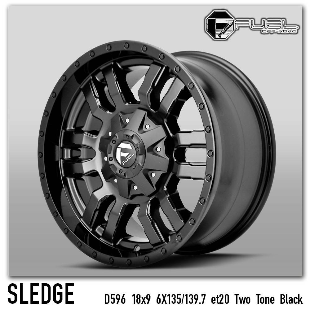 ล้อแม็ก USA. แท้ FUEL SLEDGE D596 18x9.0 6x135x139.7 ET-12 ราคาพิเศษ