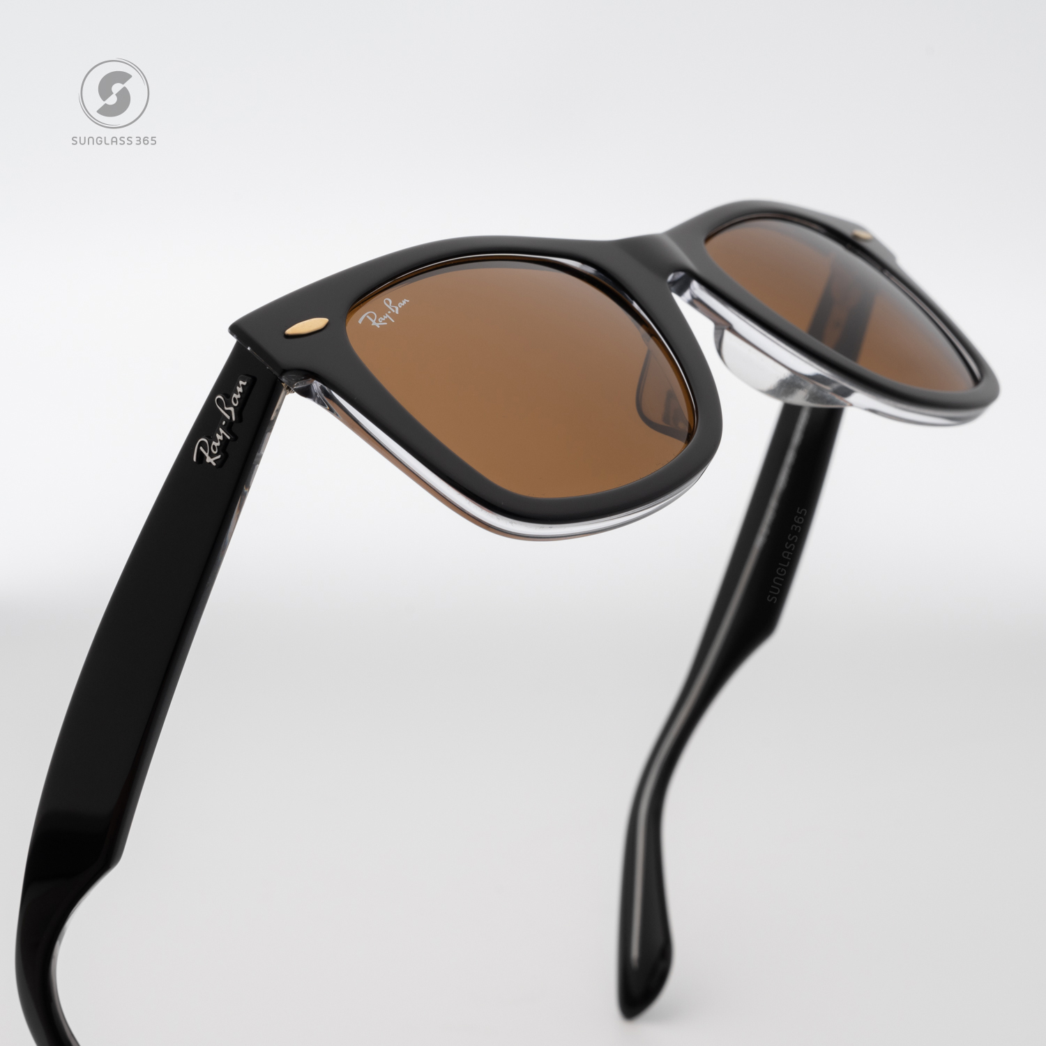 Ray Ban Wayfarer RB2140F 129433 Black on Transparent