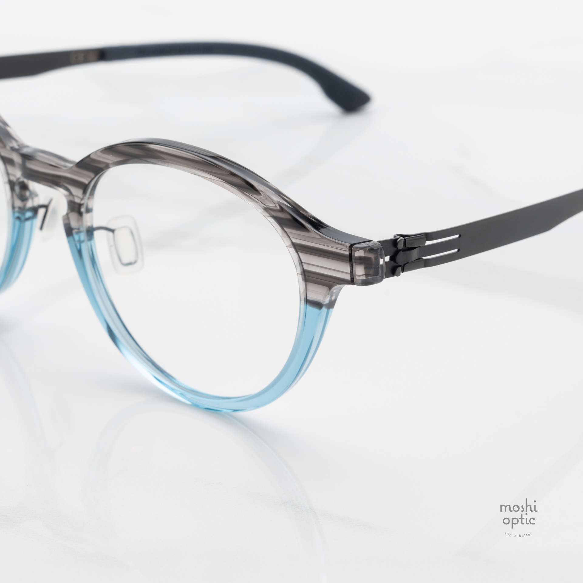 กรอบแว่น IC BERLIN Fujisan Stripe G. Grey Aqua