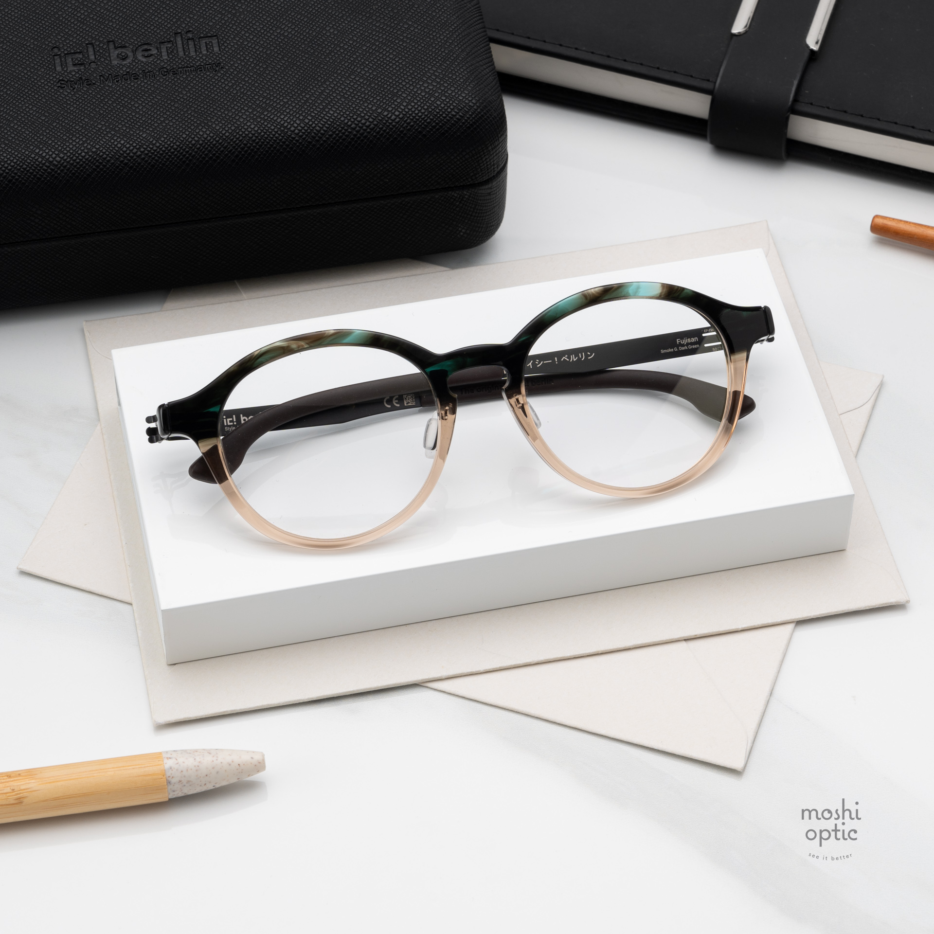 กรอบแว่น IC BERLIN Fujisan Smoke G. Dark Green