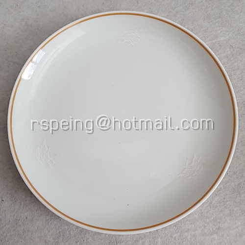 ชุดแก้วชากาแฟ และจานรองแก้ว Noritake ขอบสีน้ำตาลอ่อน สายการบินญี่ป่น (JAL)
