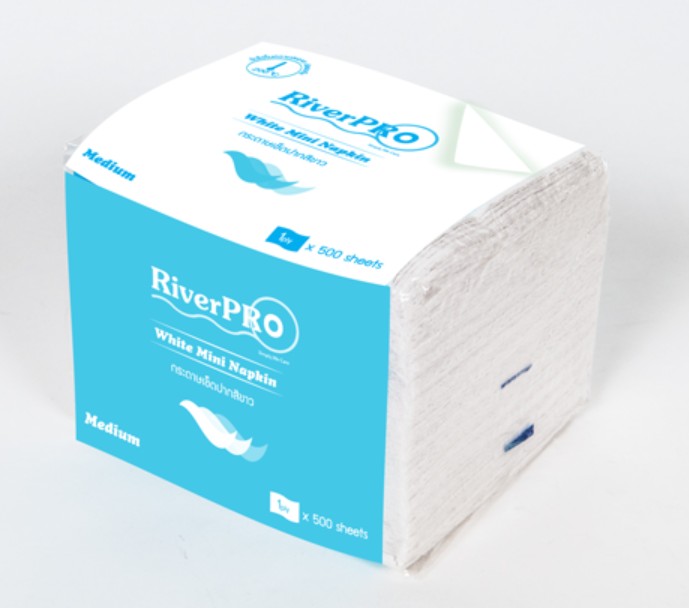 กระดาษเช็ดปาก RiverPro Mini Napkin White