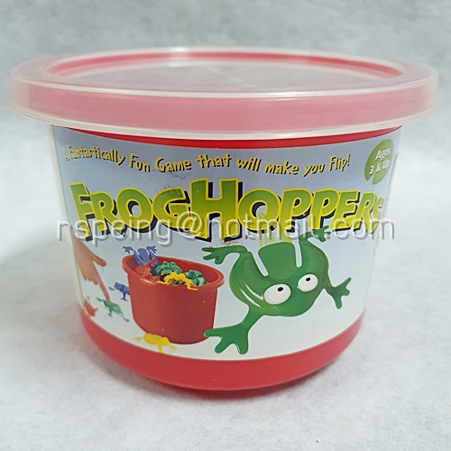 ของเล่นกบกระโดดไกล กบกระโดดลงถัง