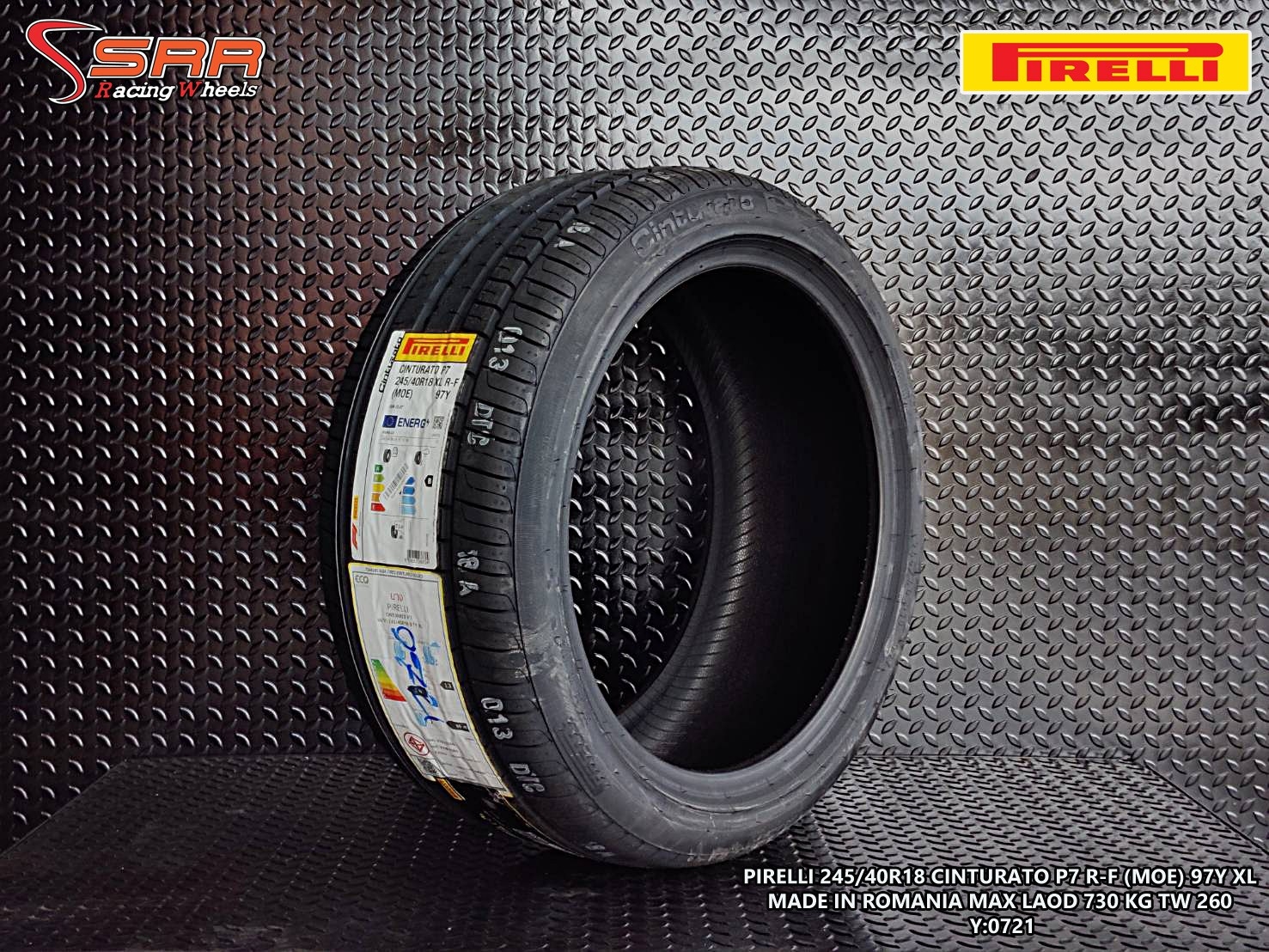 PIRELLI CINTURATO P7 RUNFLAT (MOE) 245-40-18 ปี 2021 ราคาถูก