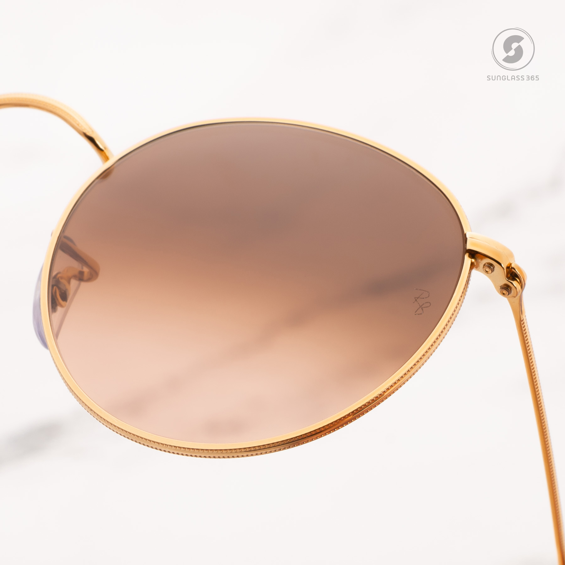 Ray-Ban RB3447 9001/A5 Round metal Light bronze/Brown gradient