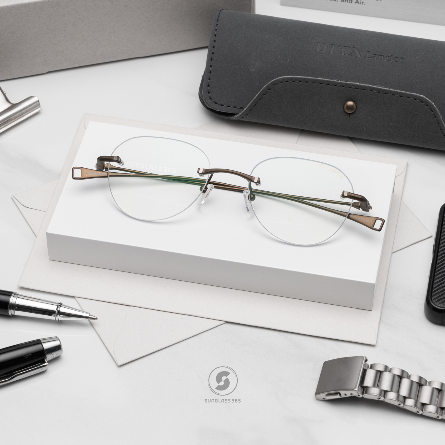 แว่นสายตา DITA LANCIER DLX121 A 02 with Blue Control Lens