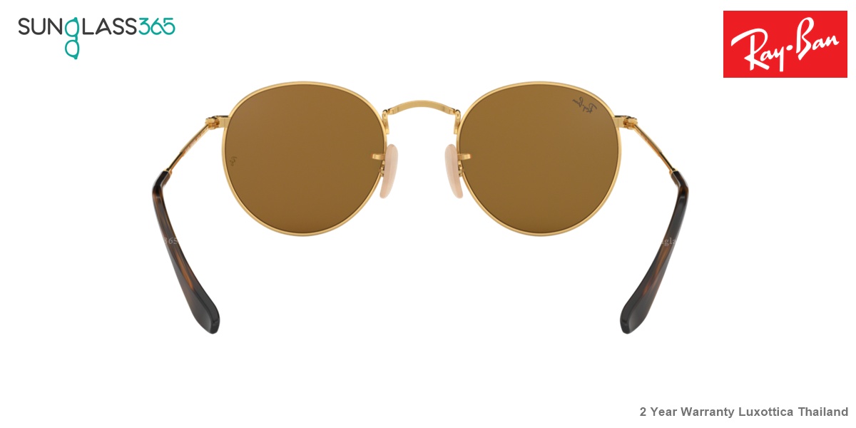 Ray Ban RB3447N 001/Z2 Gold Frame Round Flat Metal 50mm