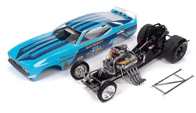 พรีออเดอร์ โมเดลรถ โมเดลรถยนต์ Auto World Blue Max 1973 Ford Mustanเ (Legends of The Quarter Mile) 3