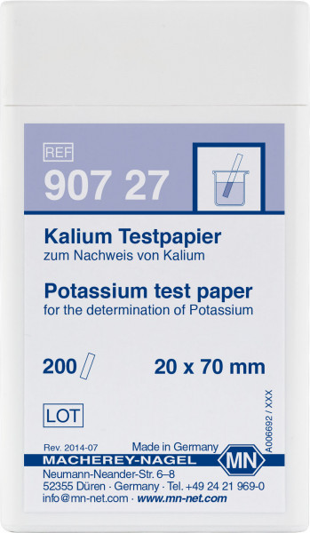 Potassium test paper 90727 กระดาษทดสอบโพแทสเซียม 250 mg/L