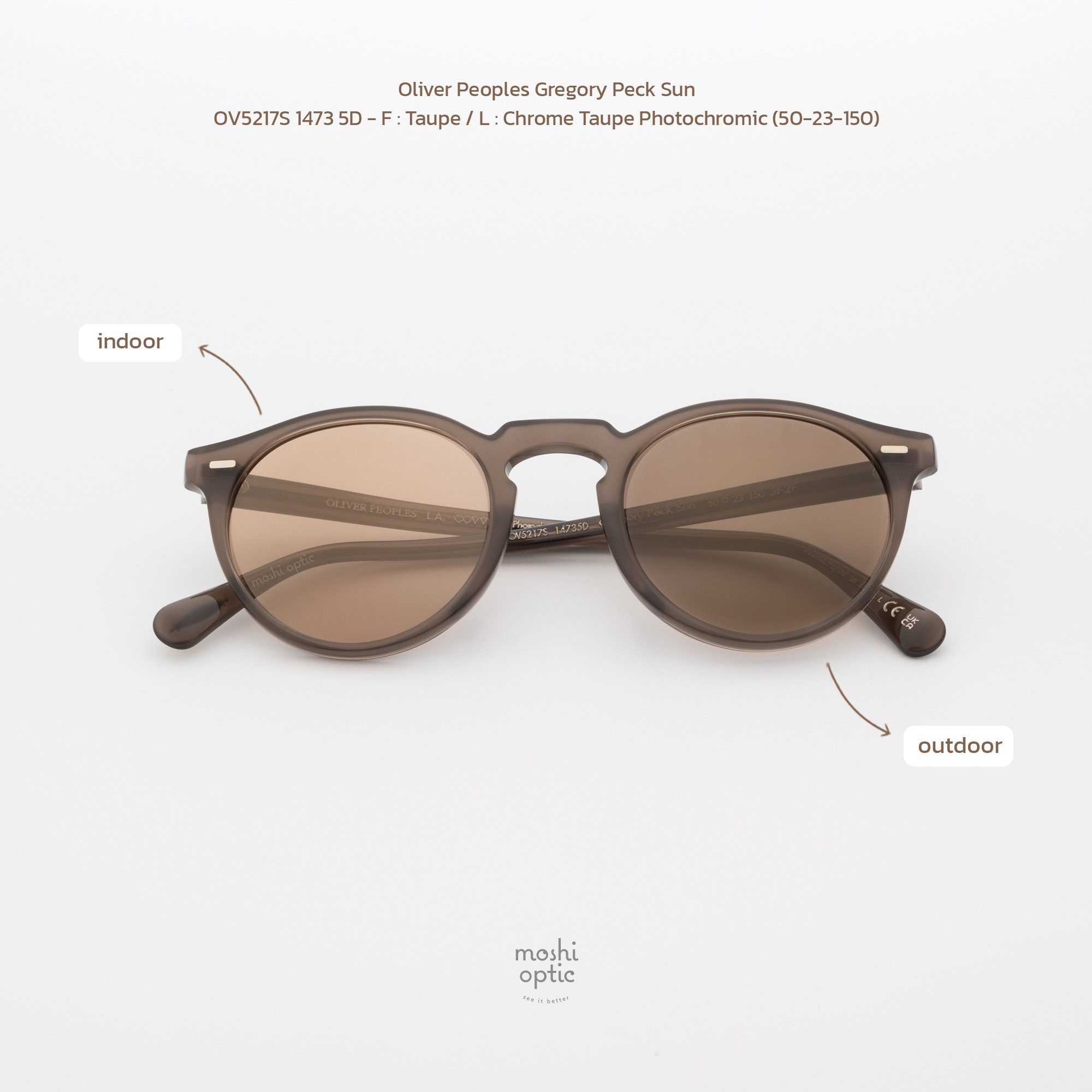แว่นกันแดด Oliver Peoples GREGORY PECK SUN OV5217S 14735D