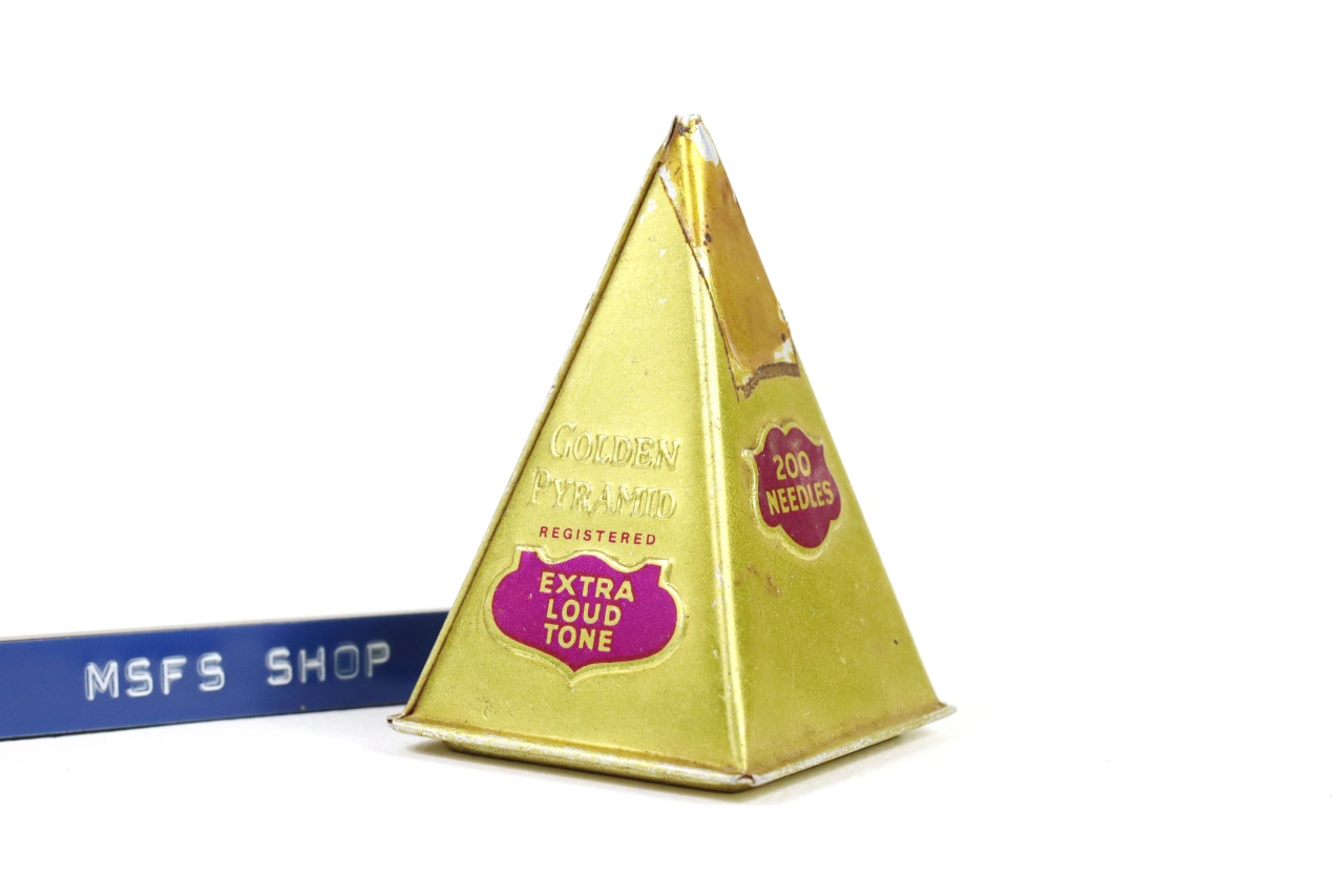 [Vintage] Golden Pyramid กล่องหัวเข็มเครื่องเล่นเแผ่นเสียง - มือสอง