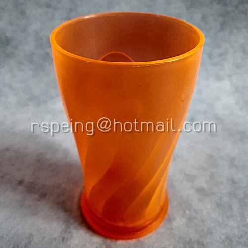 แก้วพลาสติกสีส้มนีออน Pepsi