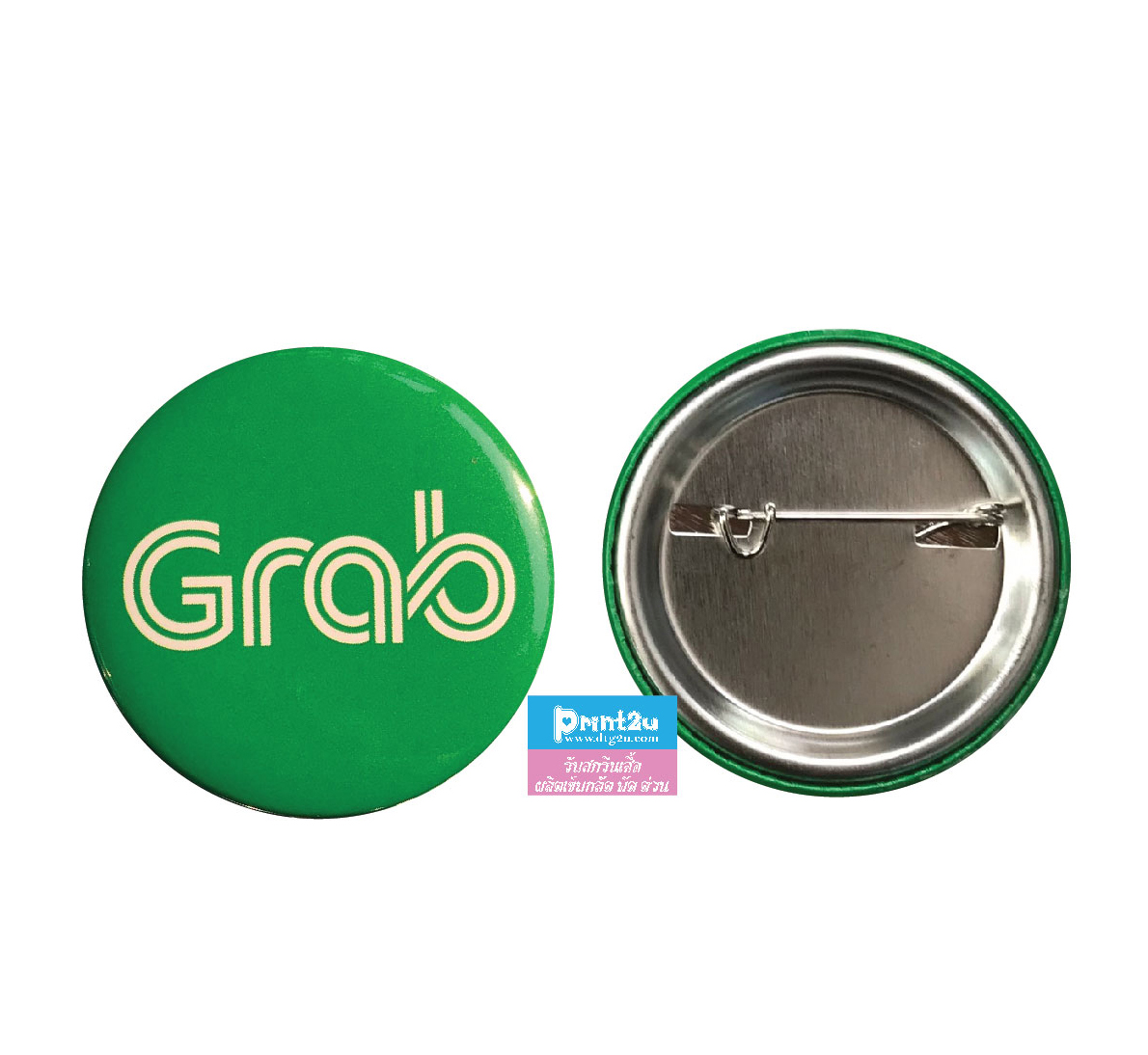 เข็มกลัดวงกลม หลังอลูมิเนียม เข็มกลัดอลูมิเนียม Aluminium badge