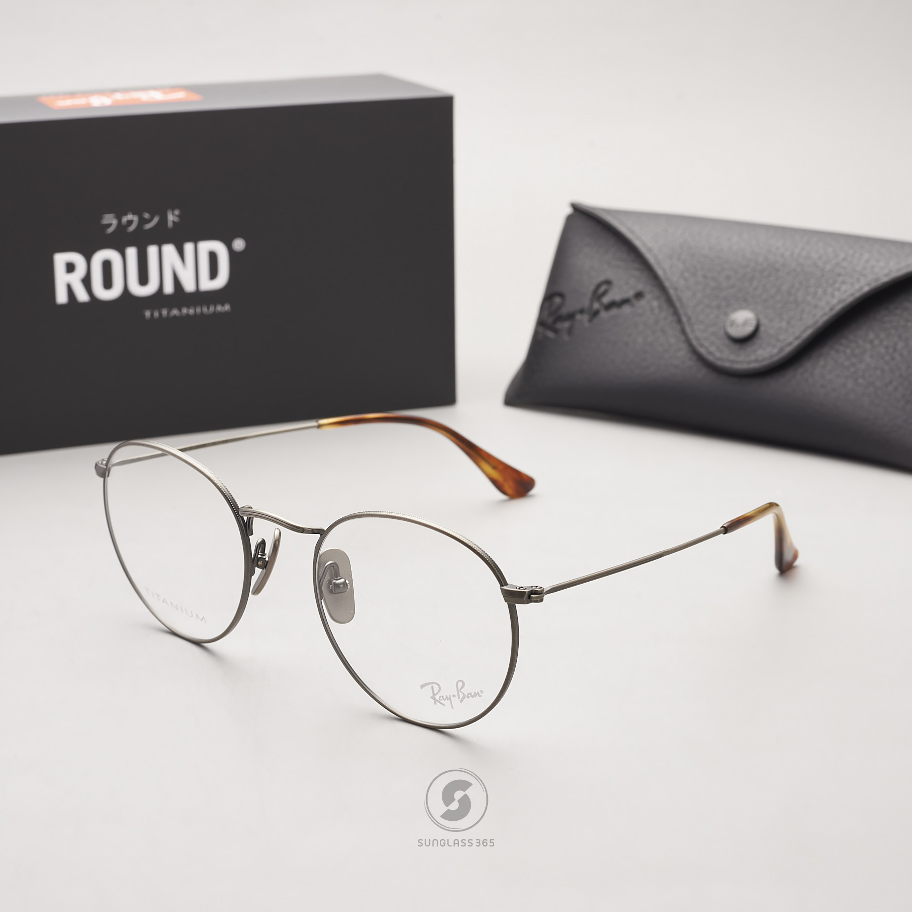 Ray-Ban RX8247V Round Titanium 1223 Demigloss Gunmetal