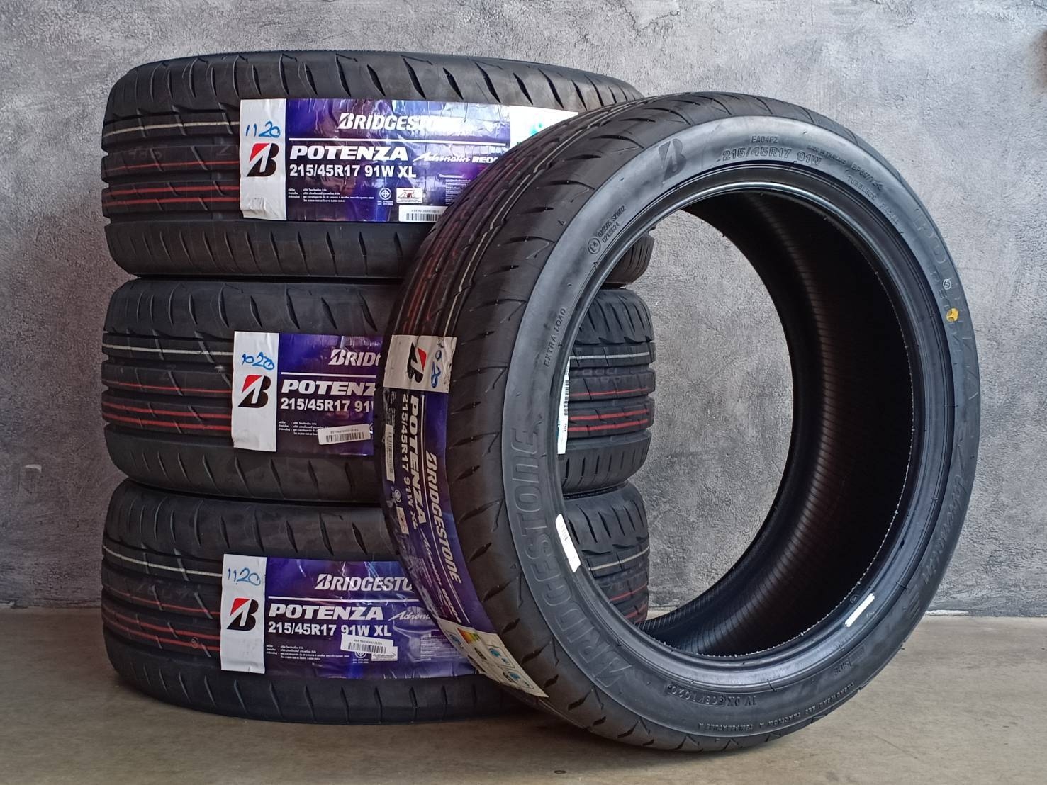 BRIDGESTONE 215/45R17 POTENZA RE004 91W XL MADE IN THAILAND
