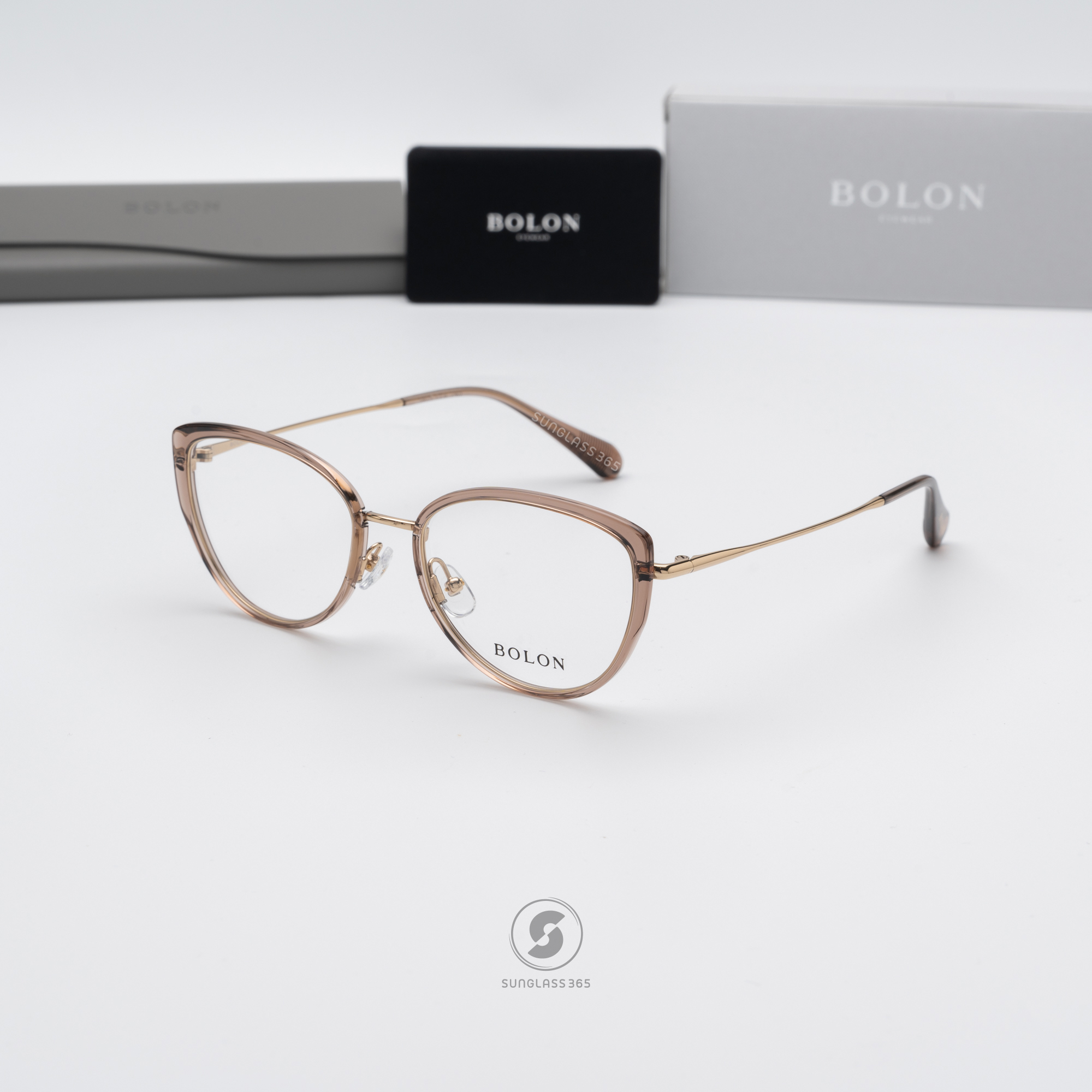 แว่นสายตา BOLON รุ่น Prague BJ6156 B21 Transparent Brown / Gold