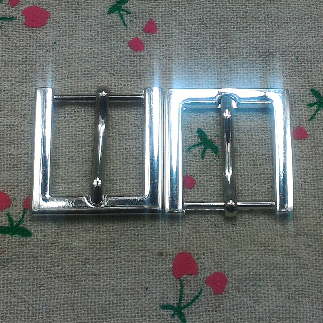 หัวเข็มขัดเหลี่ยม6หุน เงิน