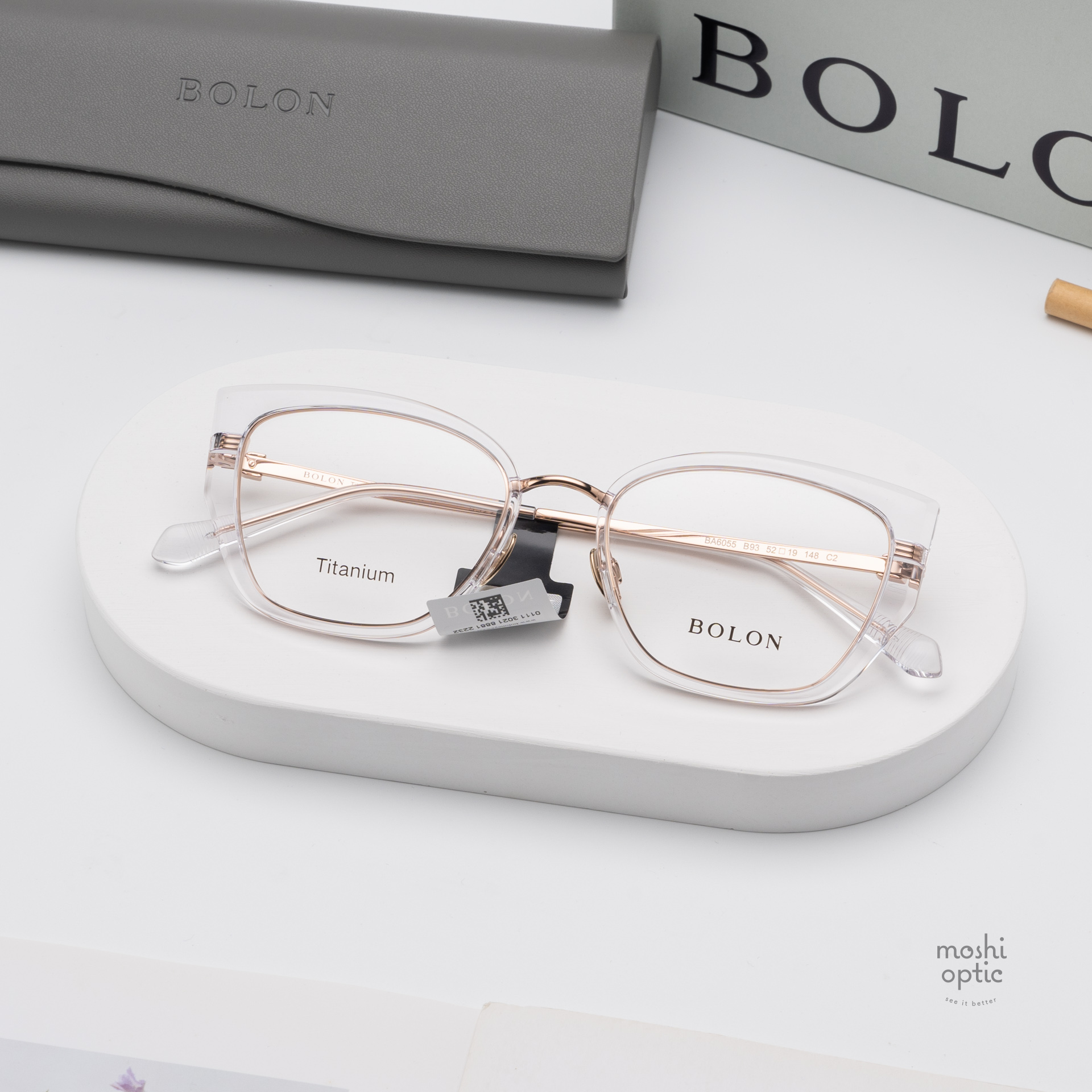 แว่นสายตา BOLON รุ่น MARRAKECH BA6055 B93 Rose Gold Transparent