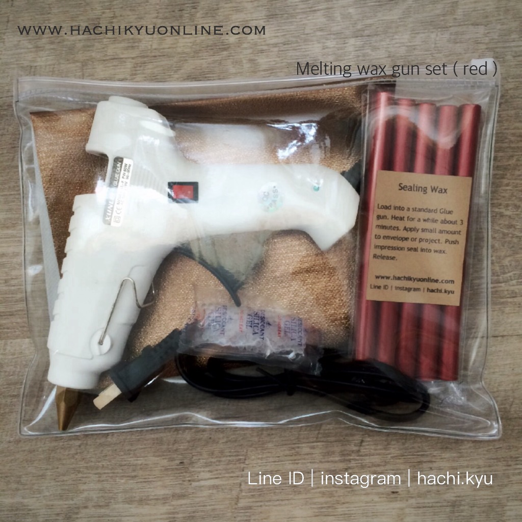 สีแดง - Glue gun sealing wax set