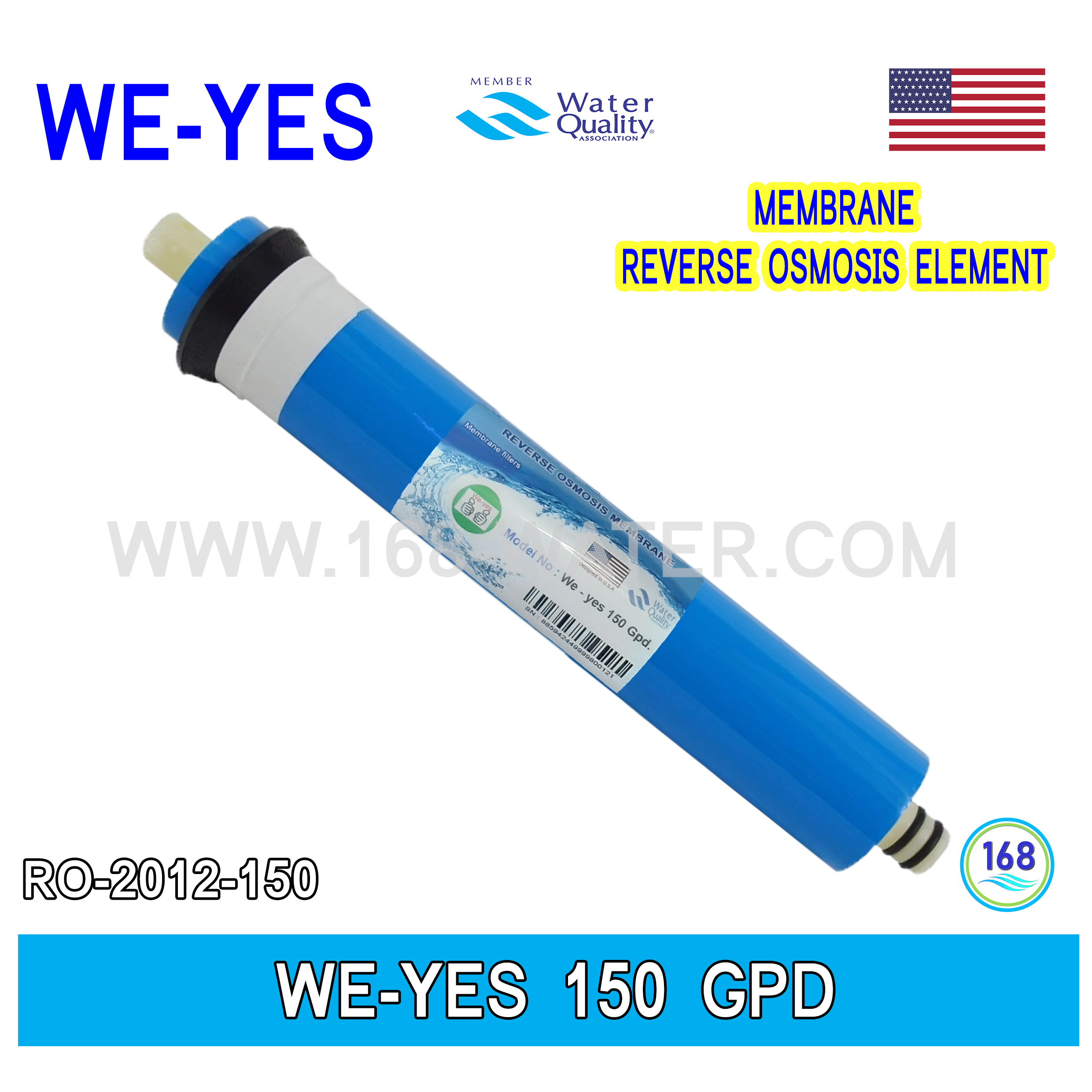 ไส้กรองน้ำ RO Membrane RO-2012-150 GPD (We-yes)