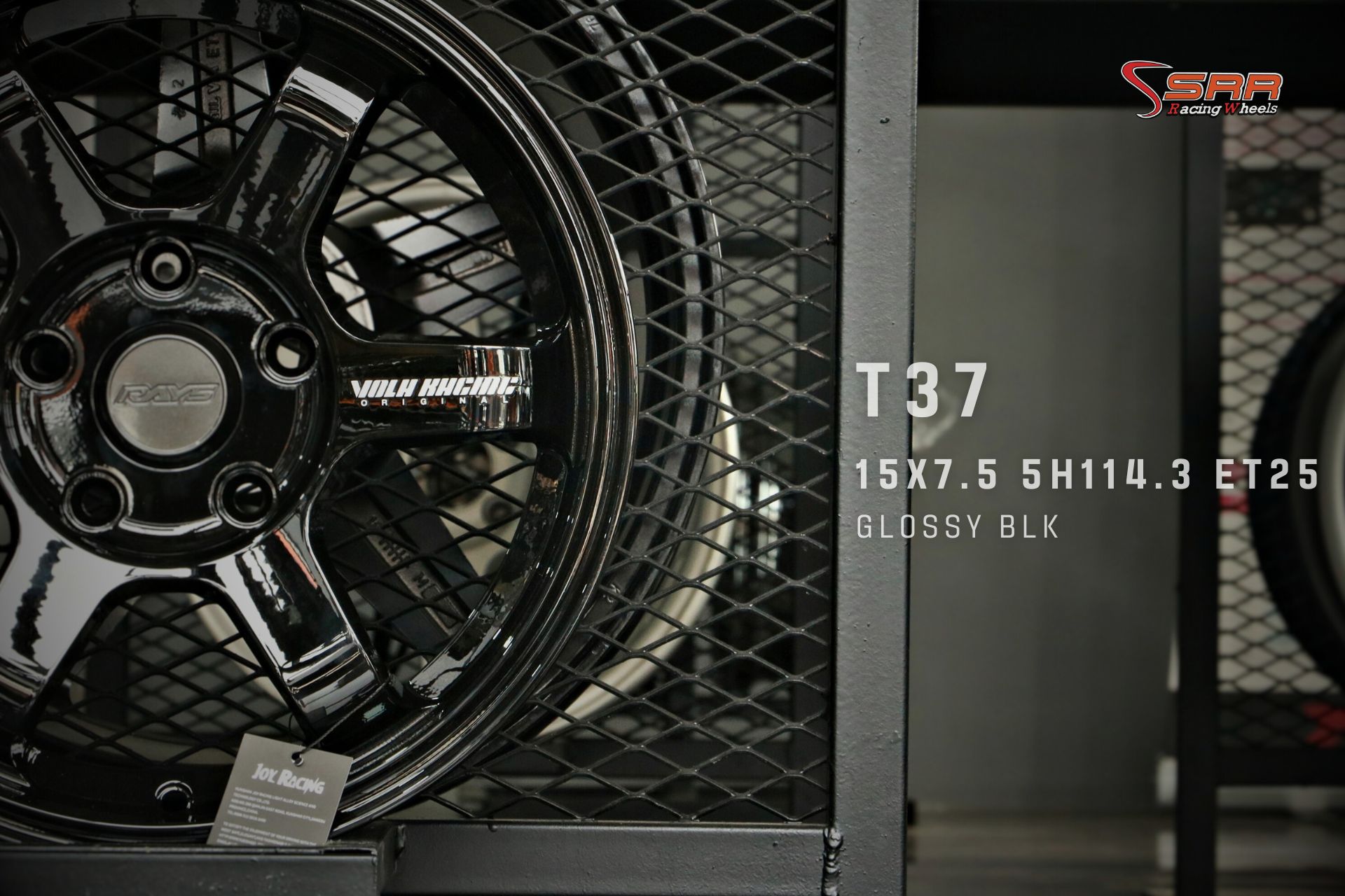 TE37 ขอบ15 5รู114.3 สีดำดุๆ