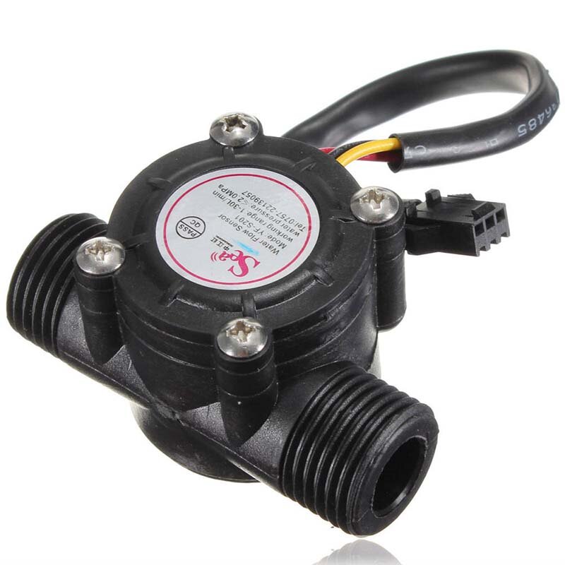 Water Flow Sensor 1/2'' Flowmeter Hall Flow Sensor Water Control 1-30L/min