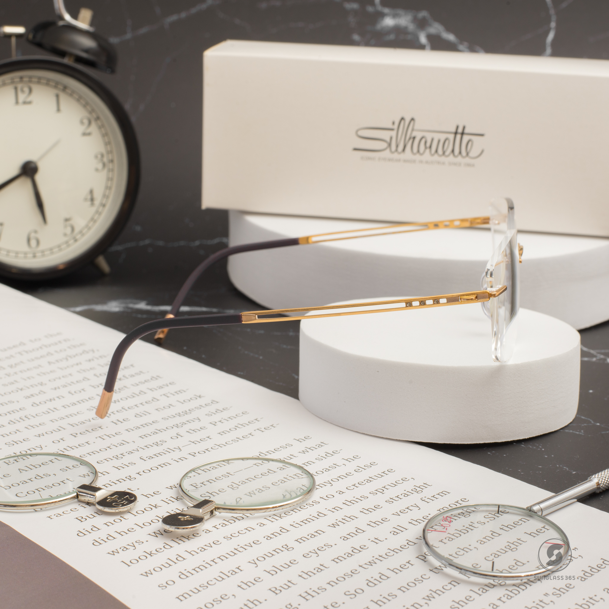 กรอบแว่น Silhouette Crystal Diva IB 23kt Gold Plated