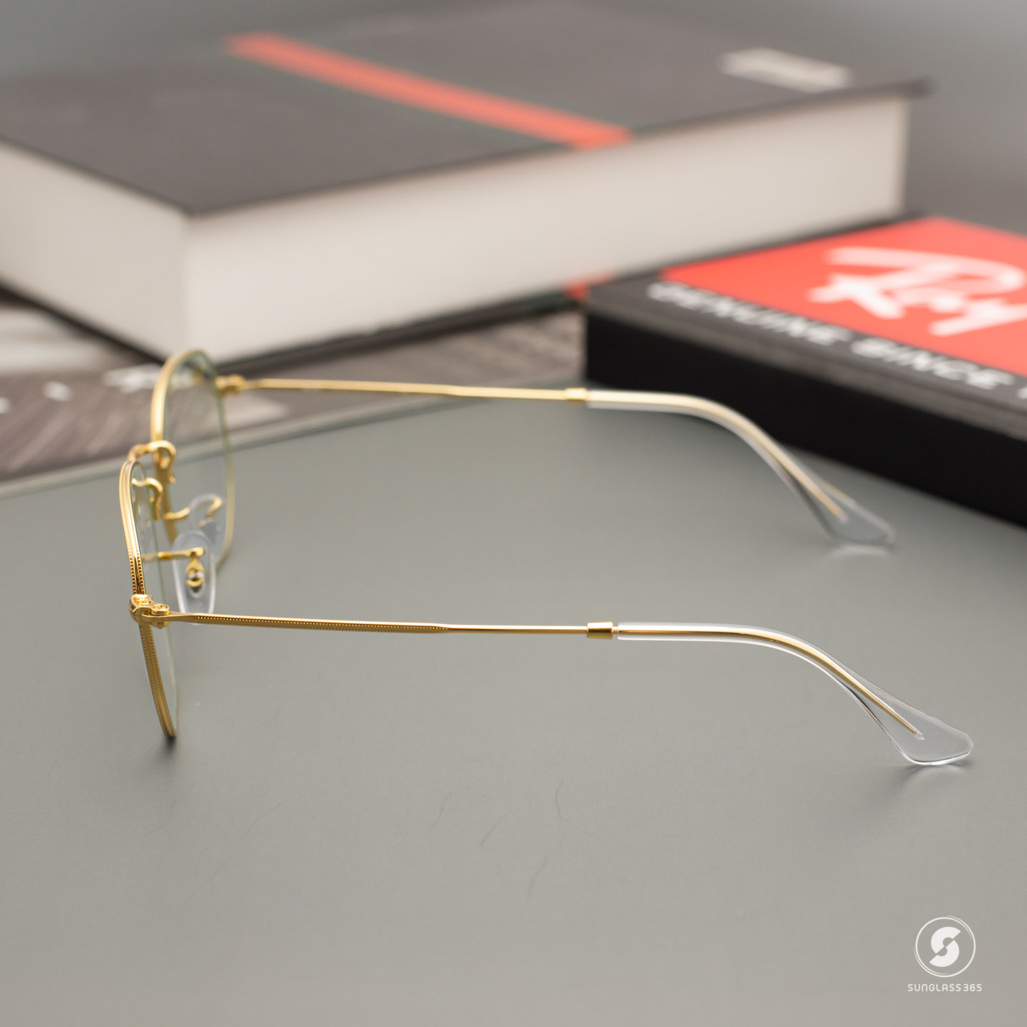 RayBan Hexagonal RB3548 9196BF Clear/Blue Light Filter