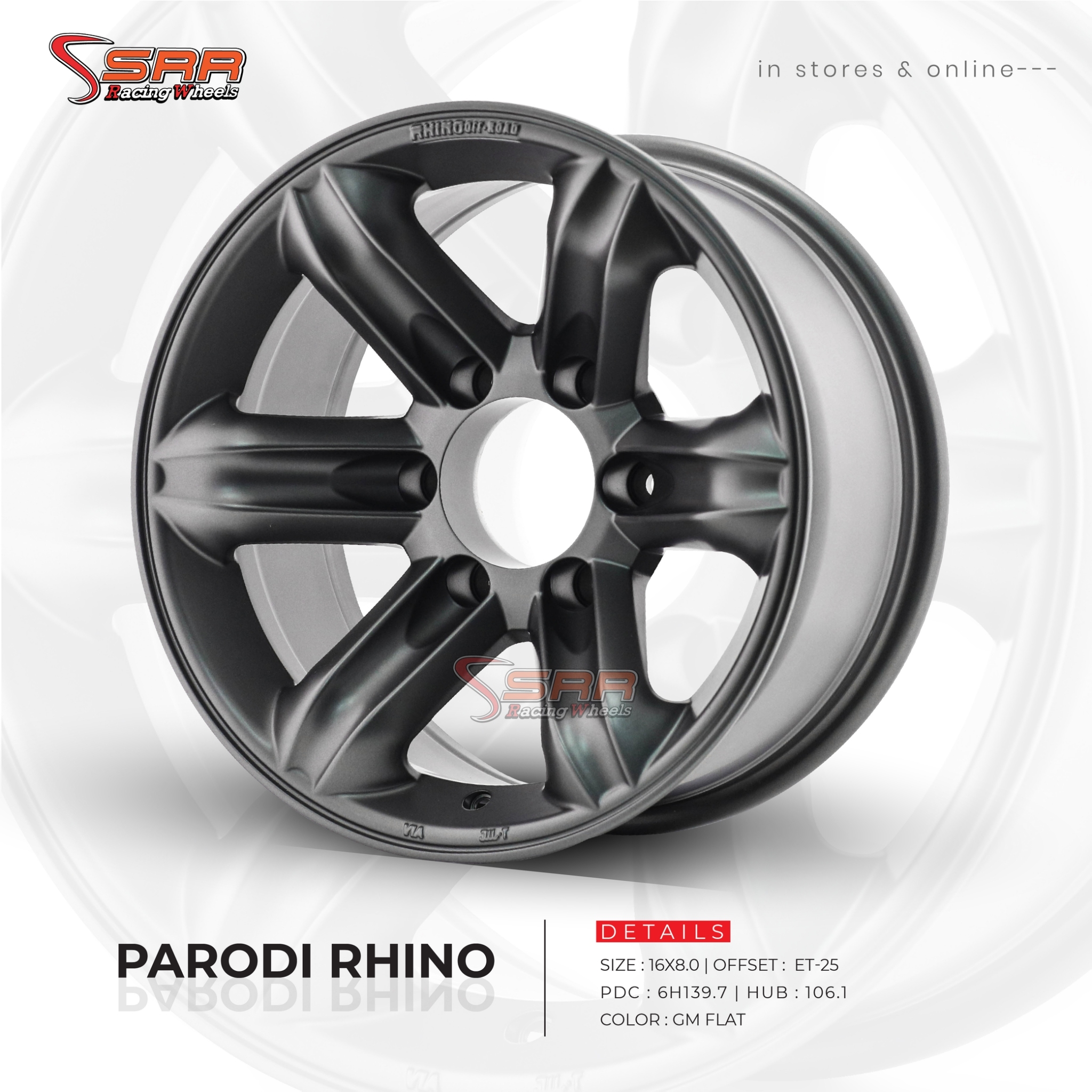 ล้อใหม่ ขอบ16 PARODI RHINO