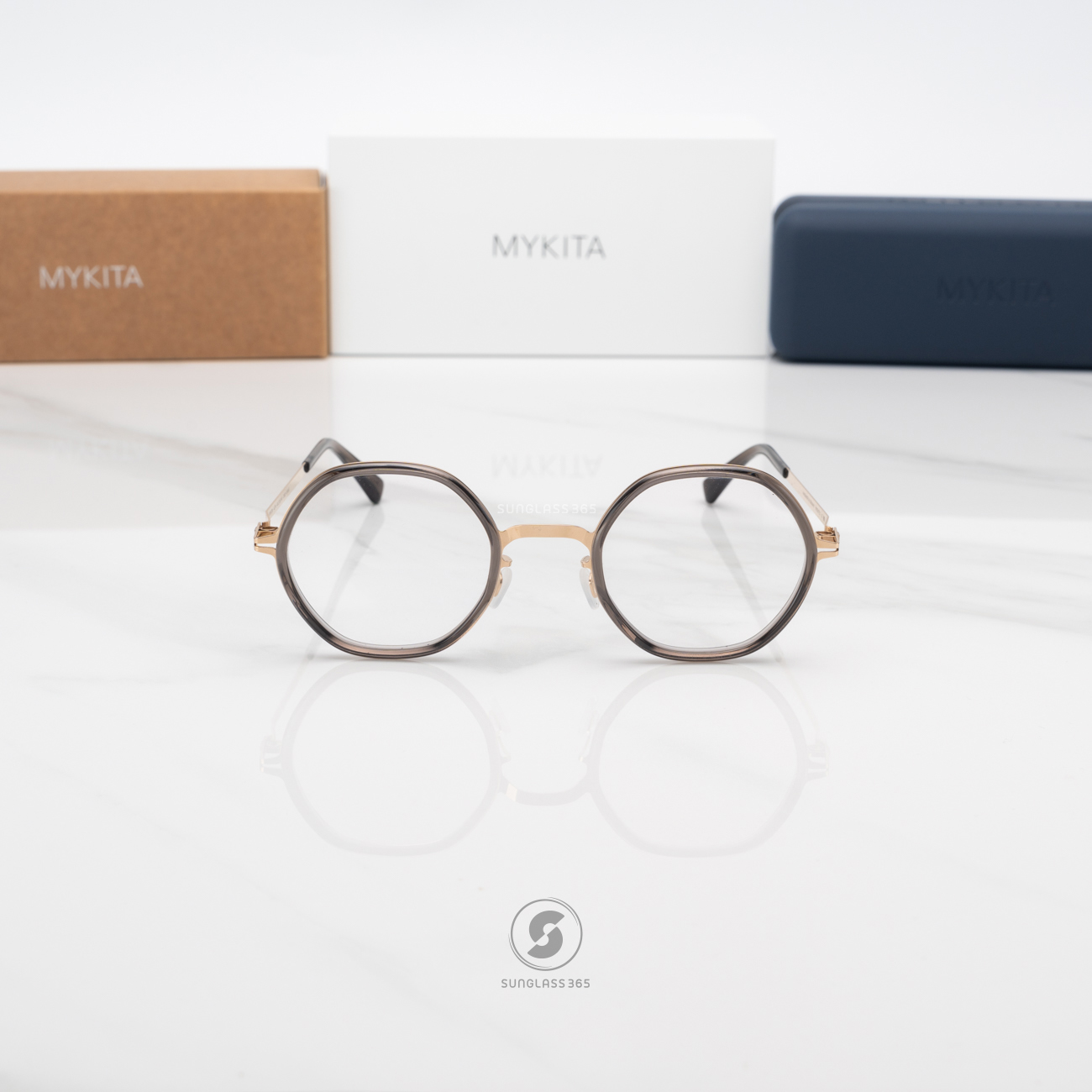 แว่นสายตา MYKITA ALYA C653 A83 Champagne Gold Clear Ash