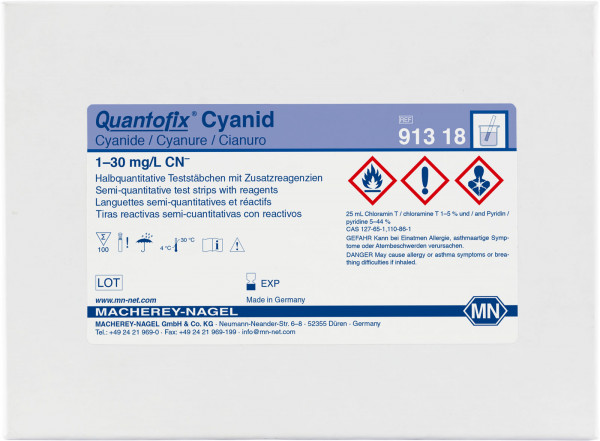 QUANTOFIX® Cyanide test strips 91318 กระดาษทดสอบไซยาไนด์