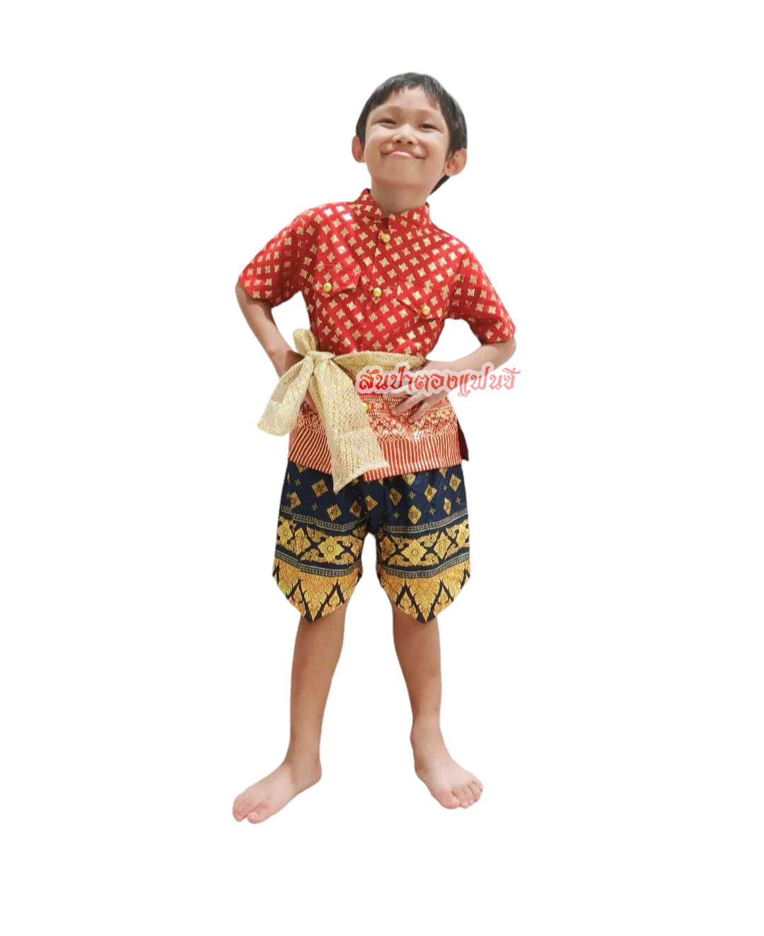 ชุดไทยเด็กผู้ชาย ชุดท่านขุน ขุนแผน ชุดพี่หมื่น ชุดไทยย้อนยุคเด็ก