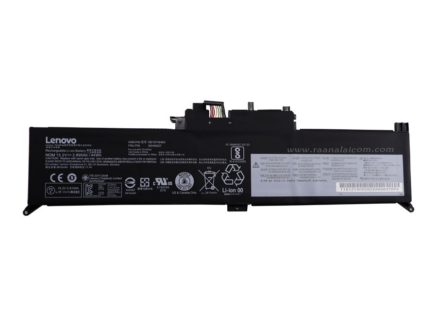 Battery Lenovo Yoga X260 44Whr Original 00HW027 ลด ราคา พิเศษ แบตเตอรี่ โน๊ตบุ๊ค Lenovo Yoga X260 ตรงรุ่น