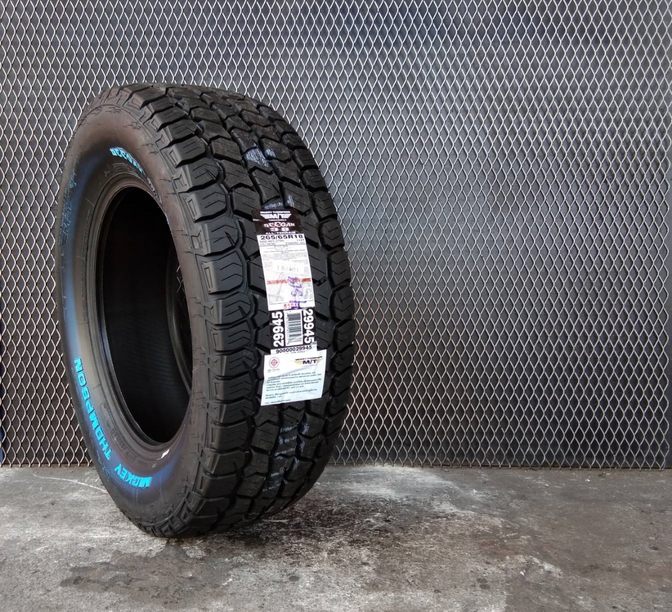 #แนะนำยางใหม่ #MICKEY_THOMPSON_DEEGAN_38AT 265/65R18 เส้น 8500 ปี18 ปกติ 10500