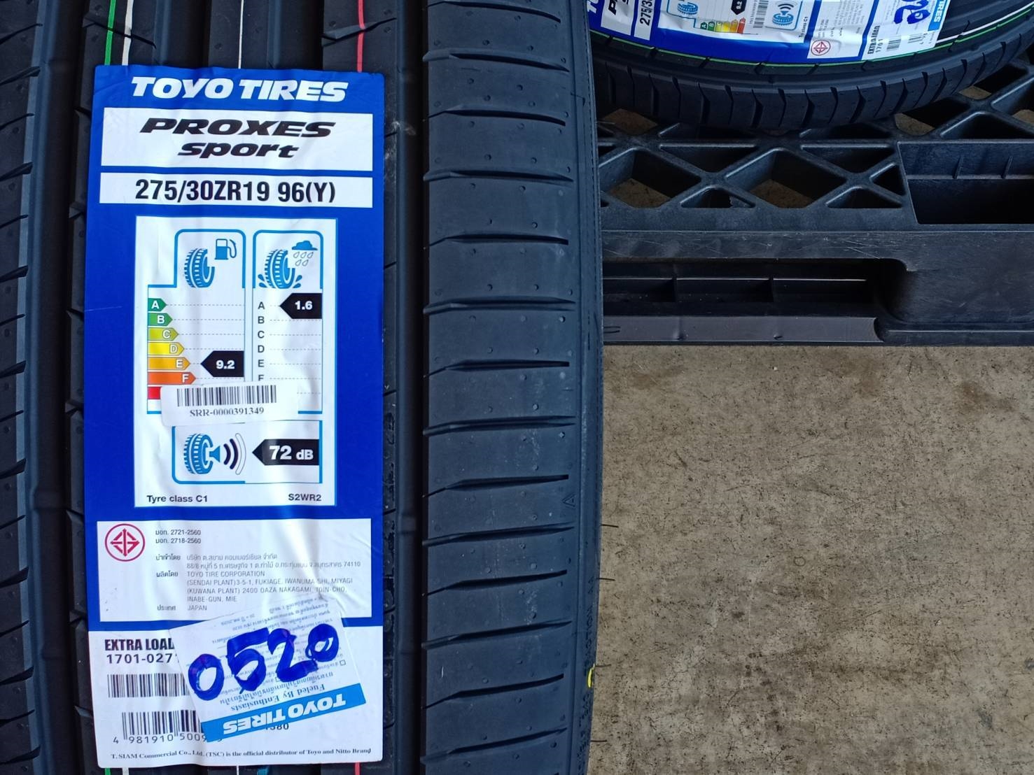 TOYO 275/30ZR19 PROXES SPORT 96Y MADE IN JAPAN