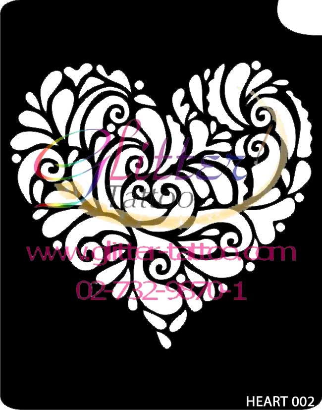 แบบลายหัวใจ (2) ขนาด 11 X 14 cm.