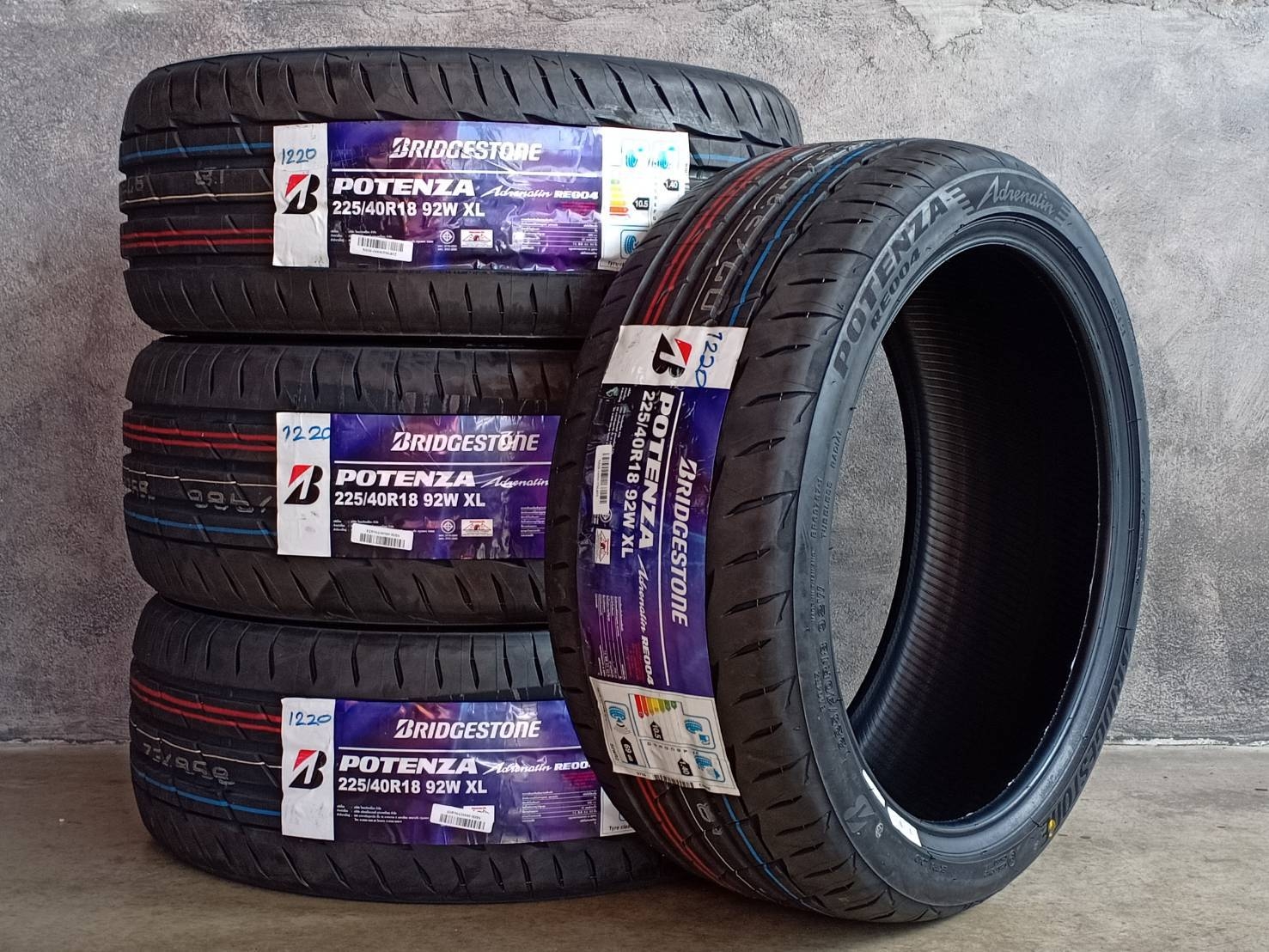 BRIDGESTONE 225/40R18 POTENZA RE004 92W XL MADE IN THAILAND